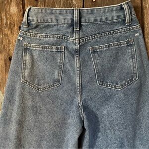 Wide leg trendy classic denim